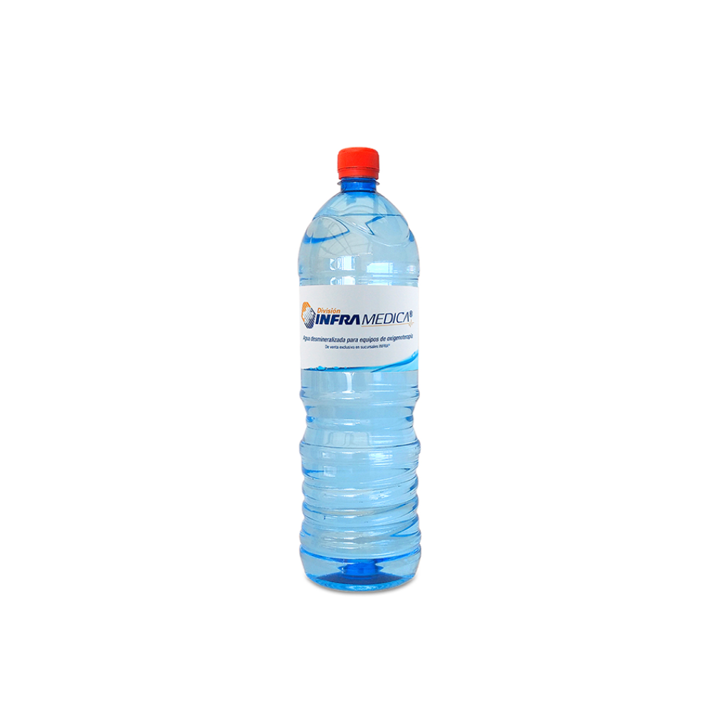 AGUA DESTILADA PARA CONCENTRADOR DE OXIGENO MEDICINAL 1.5 L COD. 4556